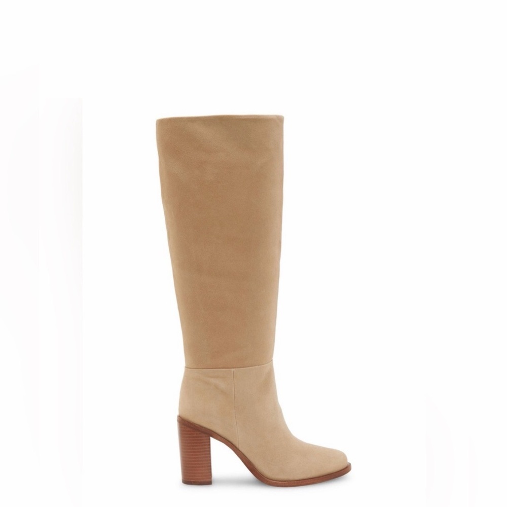 Vince Camuto VC-Parnela High Suede Knee High Boot Size 8.5 Color Tortilla